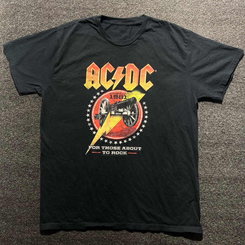 AC/DC Black and Yellow Graphic Tee